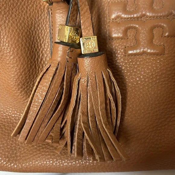 Tory Burch Thea Zip Satchel in bark - Picture 2 of 11